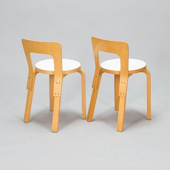 Alvar Aalto,  stolar, 5 st, modell 65, Artek 2000-tal.