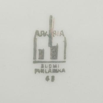 MATSERVIS, 89 delar, porslin, AB-modell, Arabia, Finland 1930-49. 3 st fat.