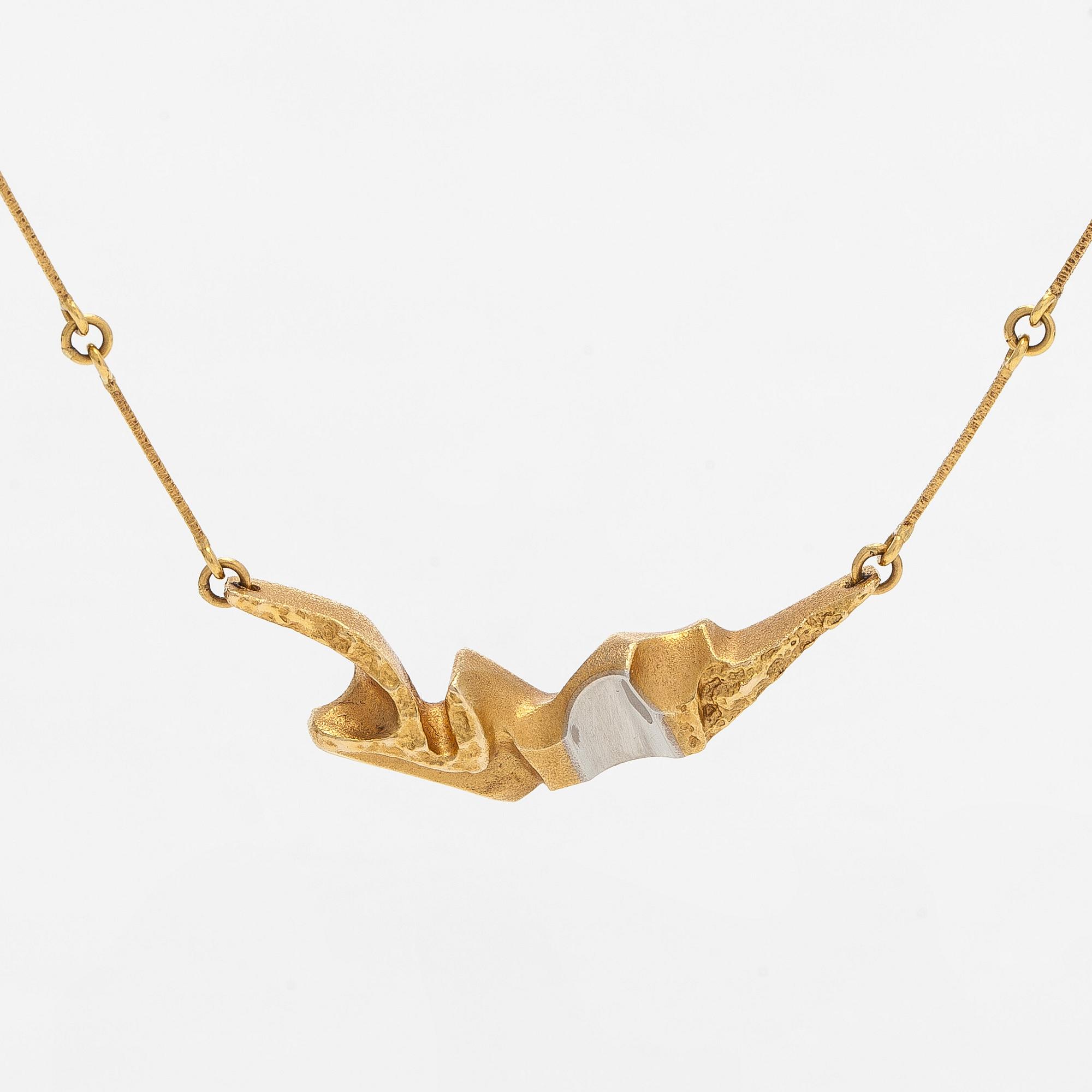 Björn Weckström, halssmycke, "Jonathan", 18K guld, platina, Lapponia 1998.