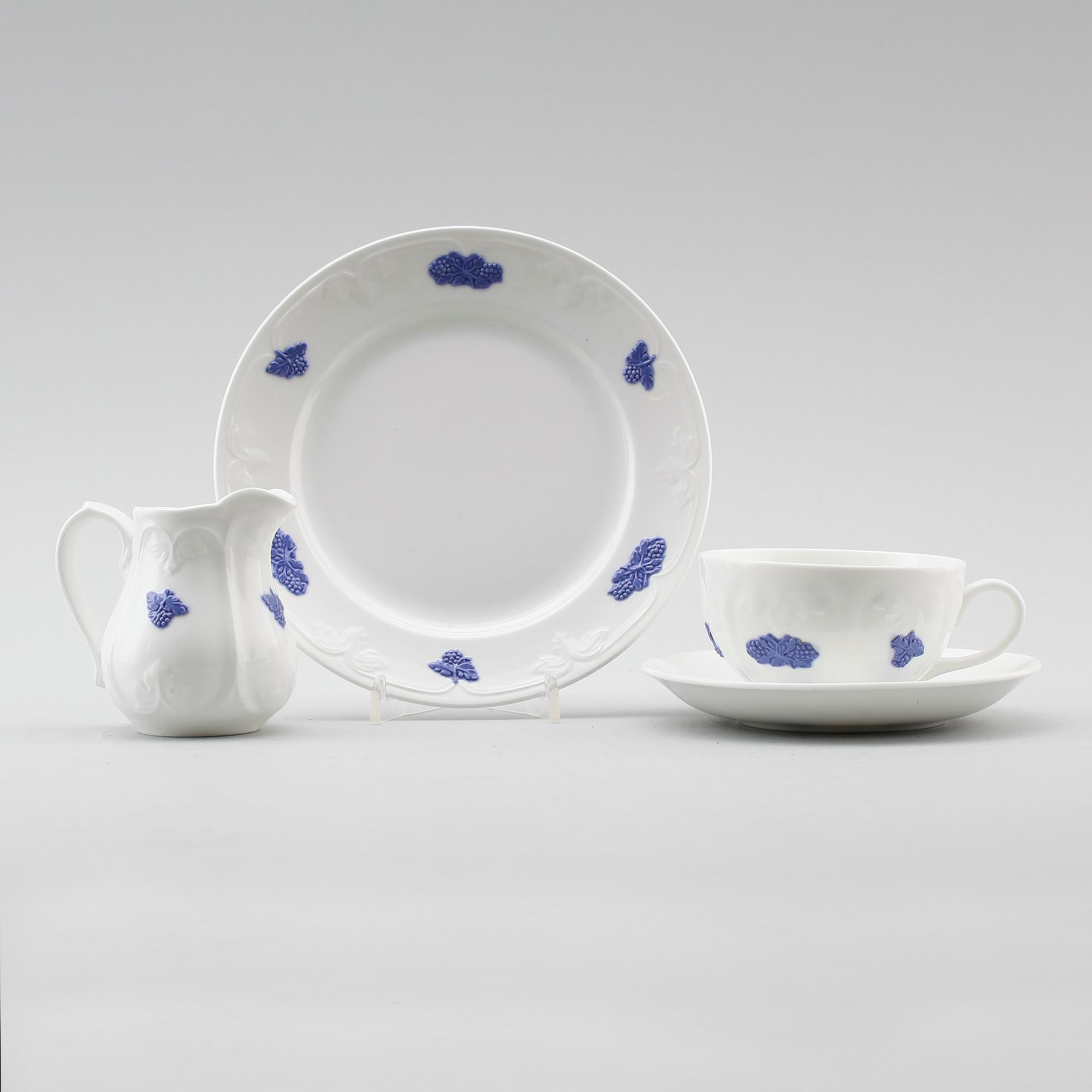 SERVISPORSLIN, 22 delar, "Blå Blom", Gustavsberg.