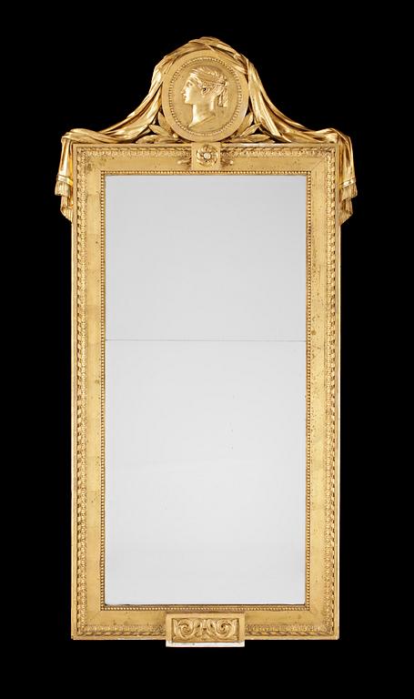 A Gustavian late 18th Century mirror by C. G. Fyrwald.