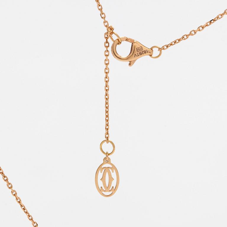 Cartier, an 18K gold 'd'Amour' necklace, with a brilliant-cut diamond.