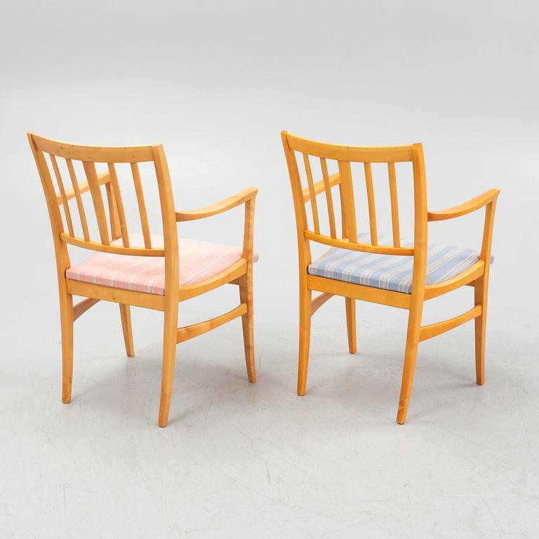 Carl Malmsten, armchairs, 4 pcs, "Herrgården".