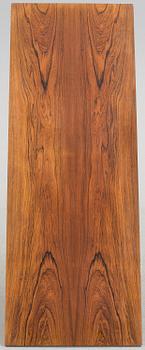 A rosewood top and aluminium coffee table, model 3315 by Fritz Hansen, Denmark 1968.