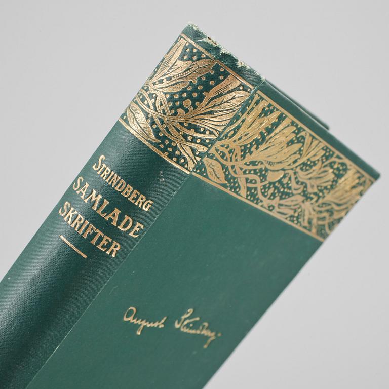 AUGUST STRINDBERGS SAMLADE VERK, 55 vol, Albert Bonniers förlag, Stockholm 1912-1919.