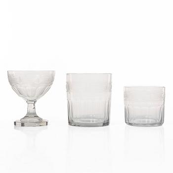 Gerda Strömberg, an 115-piece 'Hörningsholm' glass service, Strömbergshyttan, Sweden.