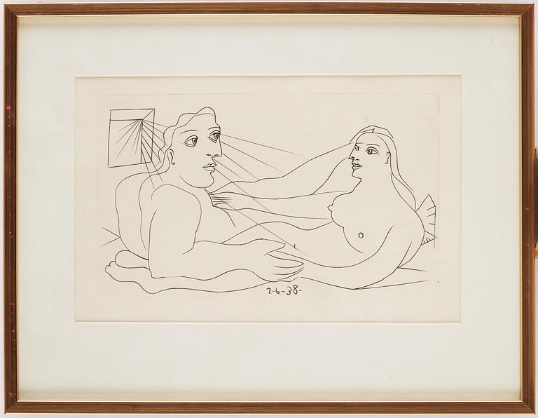 Pablo Picasso, "Couple" ur "Afat" 
14,8 x24,7 cm.