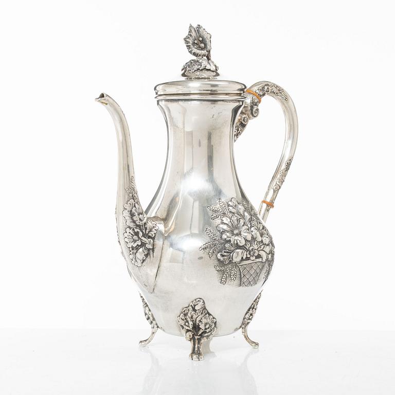 Kaffekanna, silver, svensk importstämpel, 1900-tal.