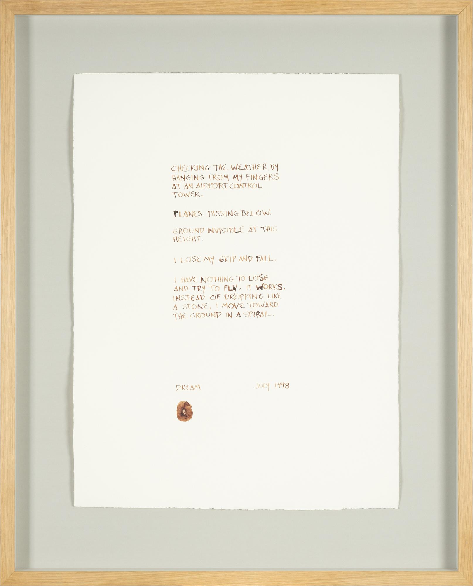 John Duncan, mixed media on paper, signed with fingerprint 1998.