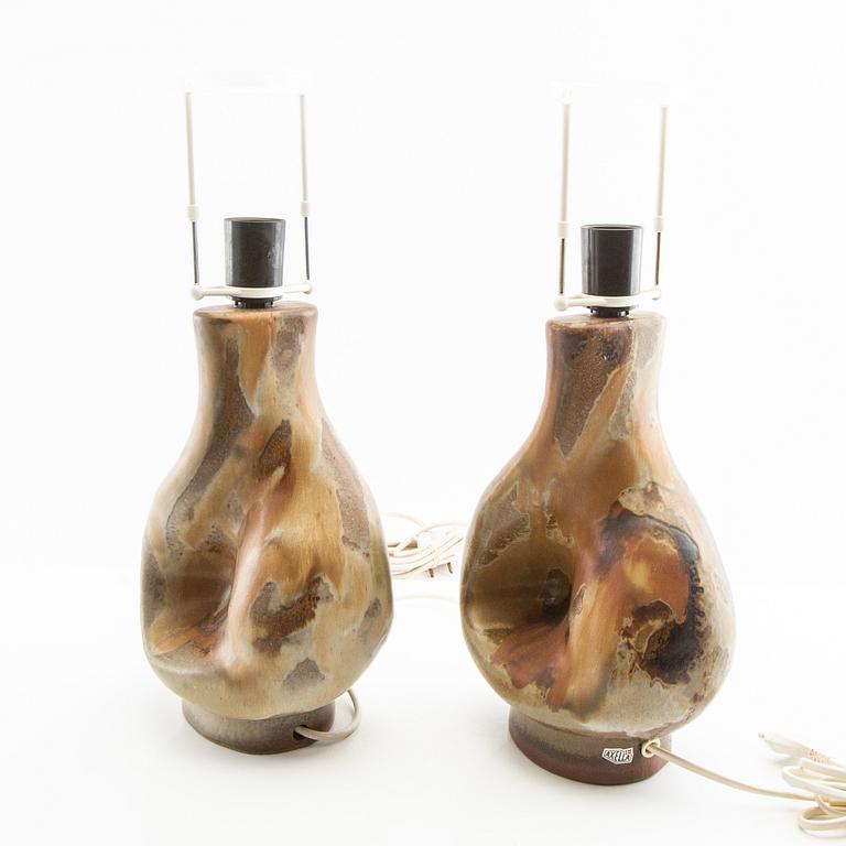 Bordslampor ett par Axella Danmark 1900-talets senare del.