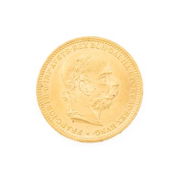 Gold coin, Austria-Hungary, 20 Corona, 1893.