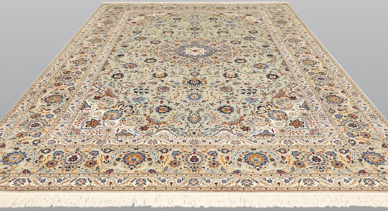 Carpet, Keshan, approx. 380 x 279 cm.