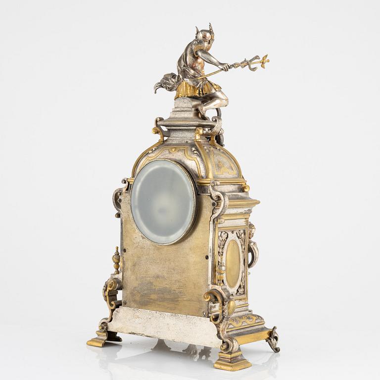 A Baroque style mantle clock, around 1900.