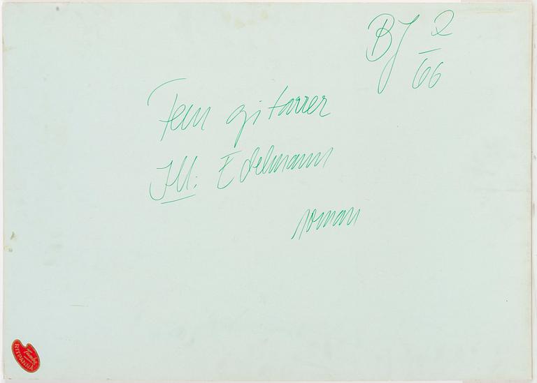 YRJÖ EDELMANN, gouache, signerad Edelmann.