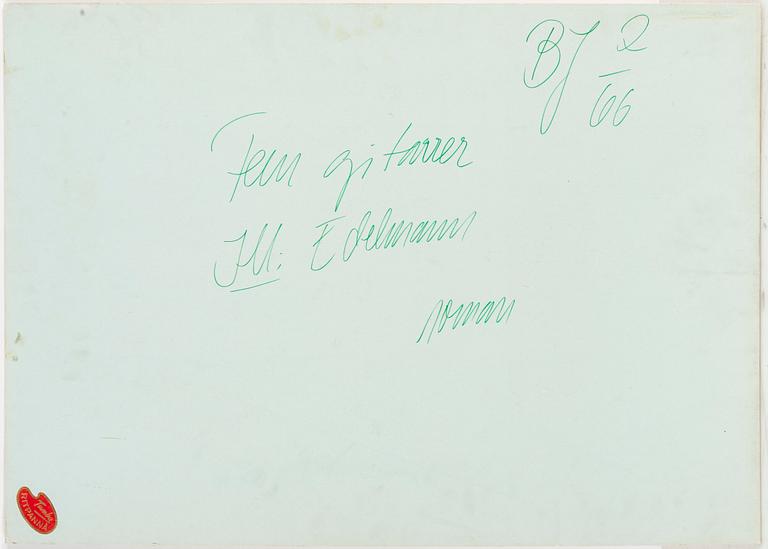 YRJÖ EDELMANN, gouache, signed Edelmann.