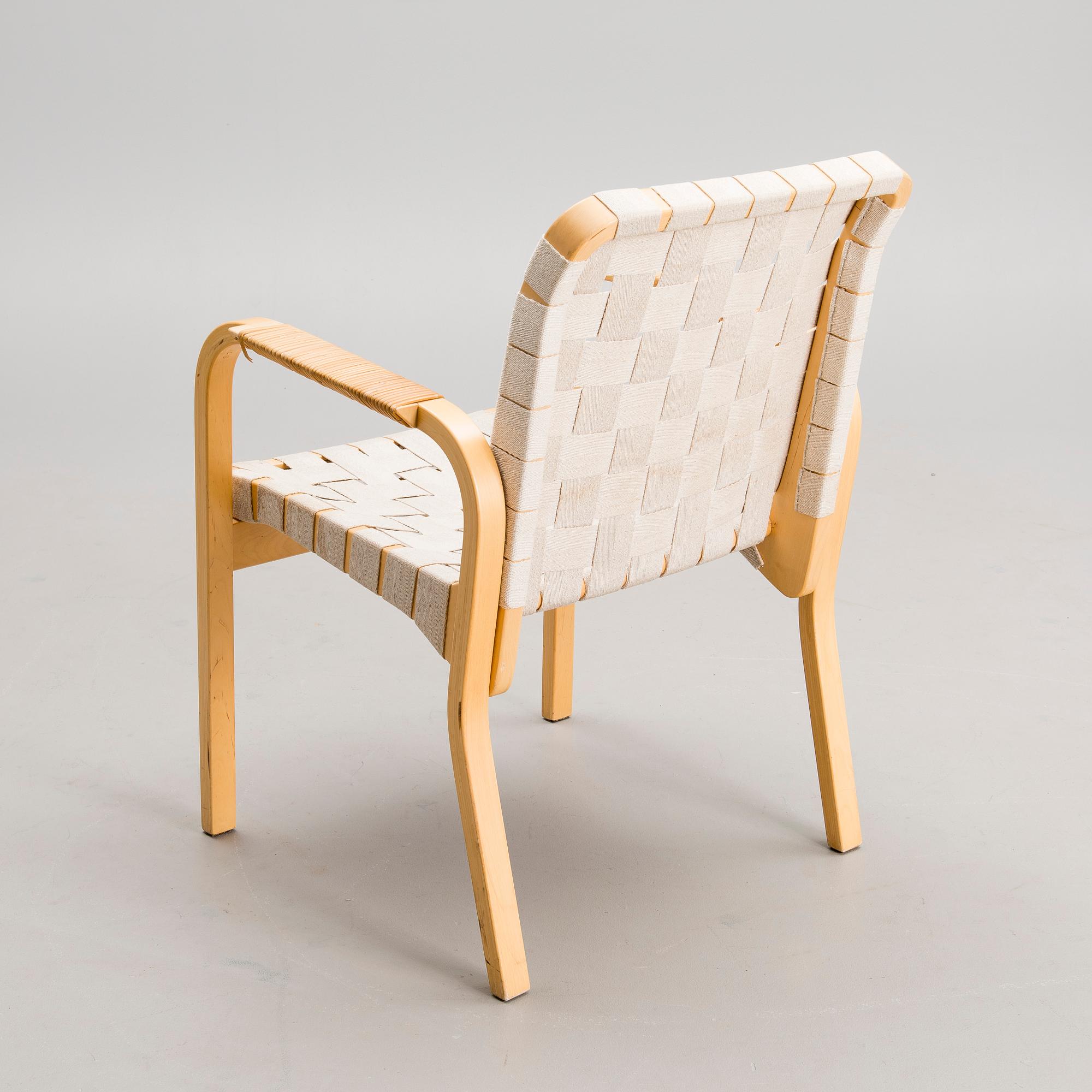 ALVAR AALTO, nojatuoli malli 45, Artek 1900-luvun loppu.