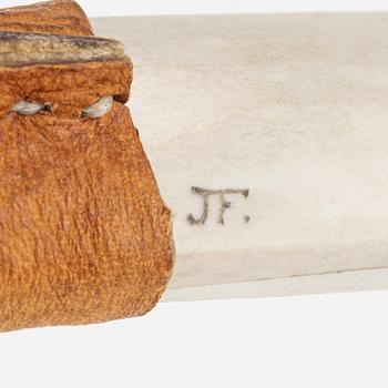 Johan Fankki, reindeer horn knife, signed.