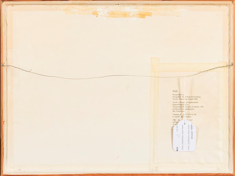 KARL-ERIK FORSBERG, colour lithograph, signed and dated 1986, numbered 26/100.