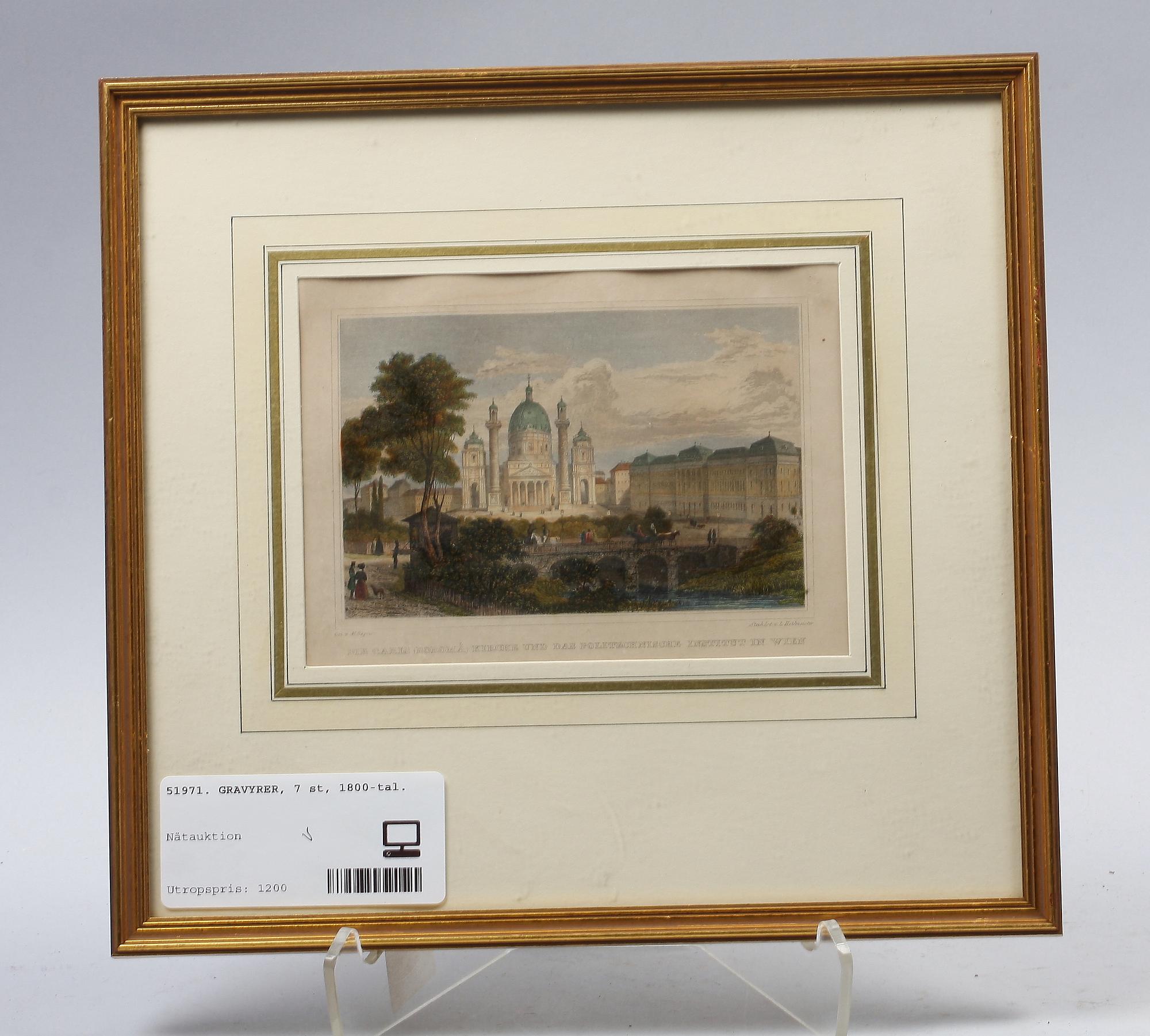GRAVYRER, 7 st, 1800-tal.