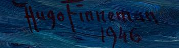 HUGO FINNEMAN, olja på skiva, signerad och daterad 1946.