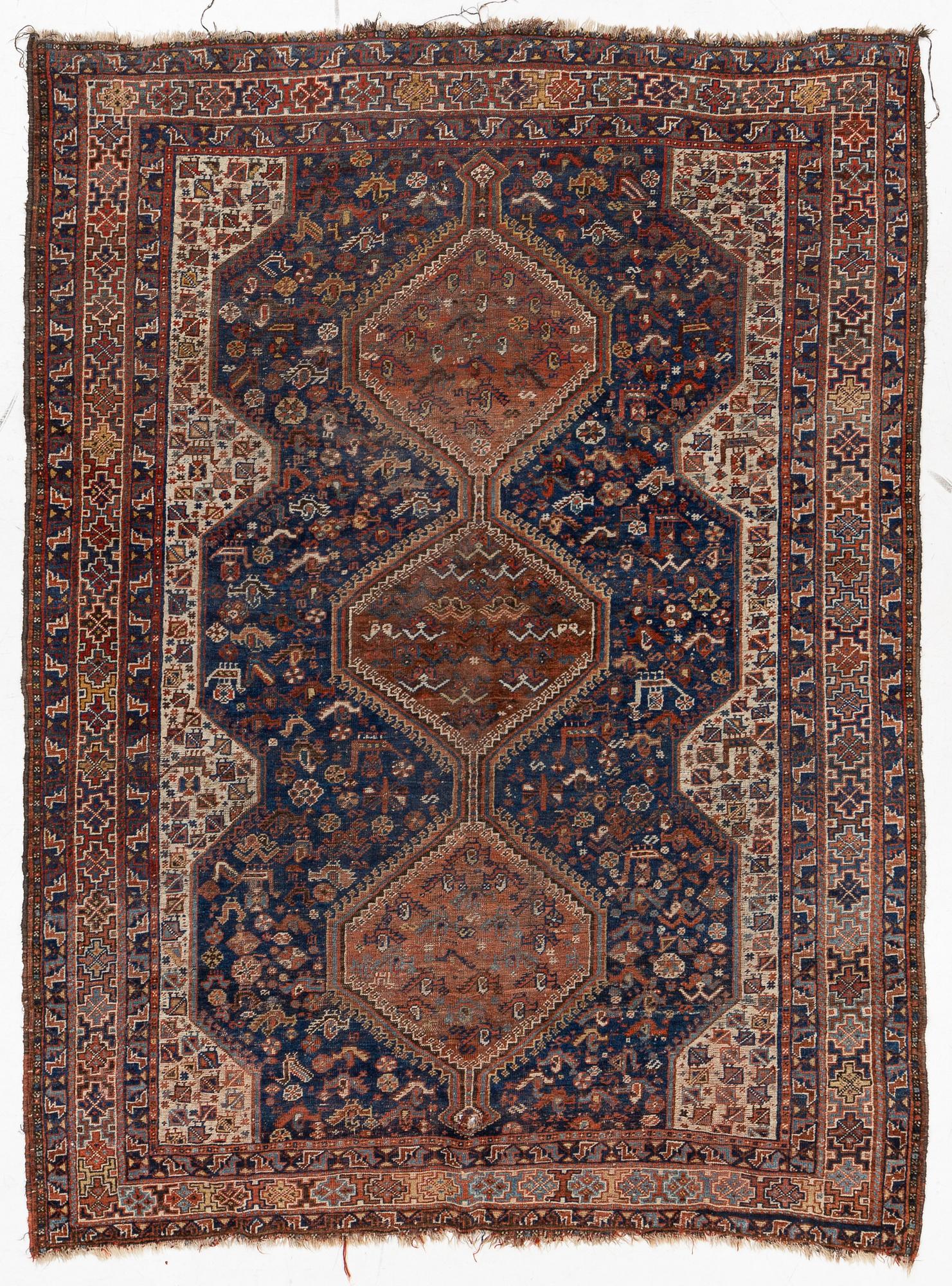 Rug, antique Shiraz, approx. 290 x 212 cm.
