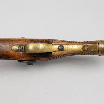 A smoothbore Swedish percussion pistol 1850 pattern.
