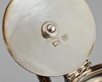 KAFFE- och TESERVIS, 4 delar, silver, S & Co, Birmingham, 1900-tal, total vikt ca 1307 g.