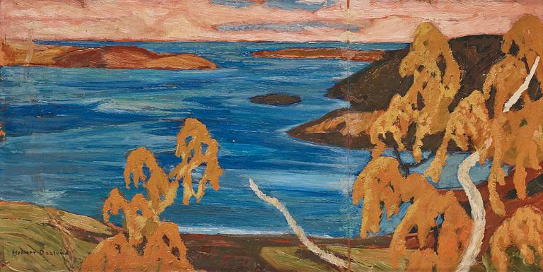 Helmer Osslund, "Utsikt från Skuleberget" (View from the Skule mountain, landscape from the northeast of Sweden).