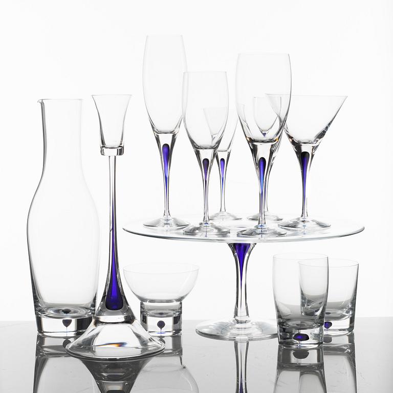 Erika Lagerbielke, glasservis, 120 delar, "Intermezzo", Orrefors.