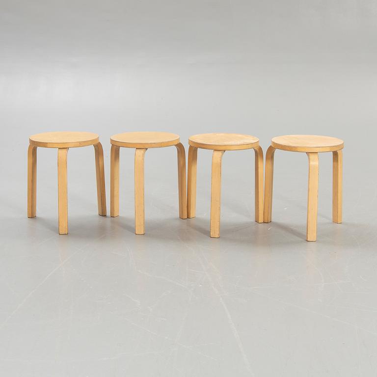 Alvar Aalto, pallar, 4 st, modell 60, Artek.