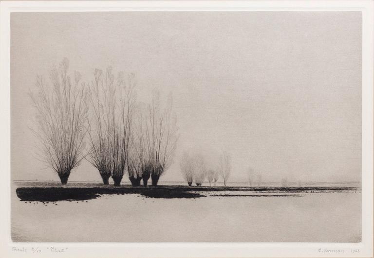 GUNNAR NORRMAN, drypoint signed dated and numbered 1962 2/10.