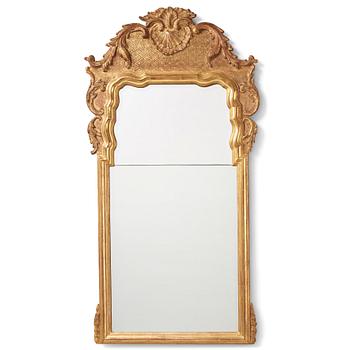 72. A North European late Baroque mirror, first part of the 18th century.