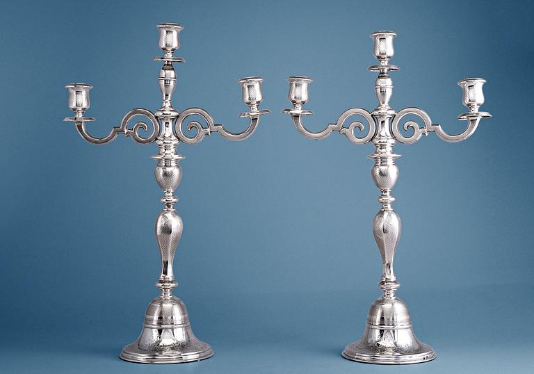 A PAIR OF CANDELABRA.
