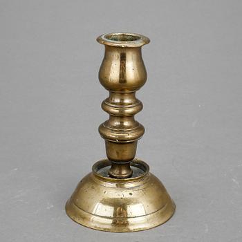 LJUSSTAKE, mässing, 16-1700-tal.