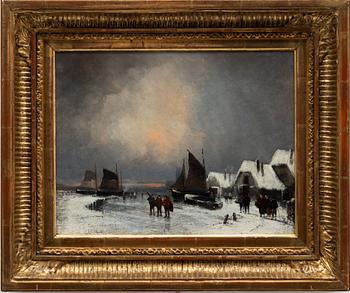 Engelsk skola, 1800-tal, Figurer på frusen kanal.