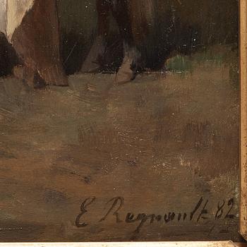 Émile Regnault de Maulmain, Falkjakt.