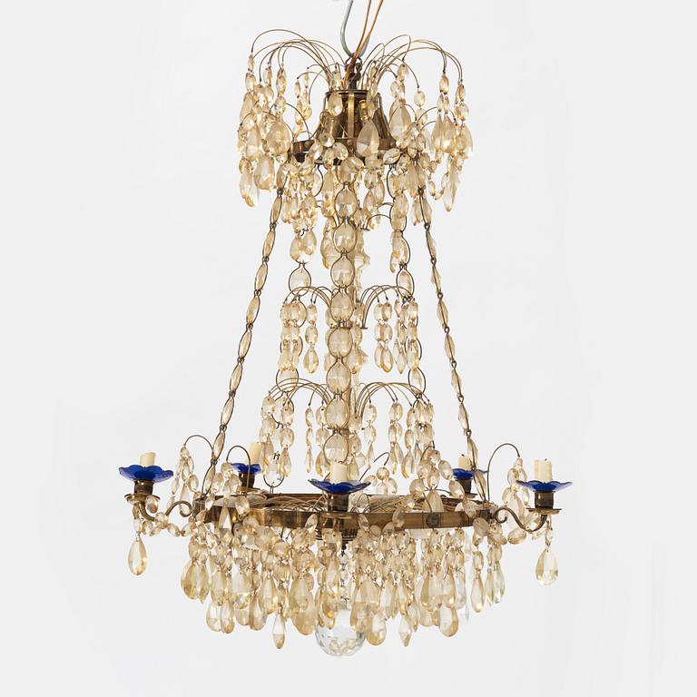 A Gustavian style chandelier, first half of the 20th Century.