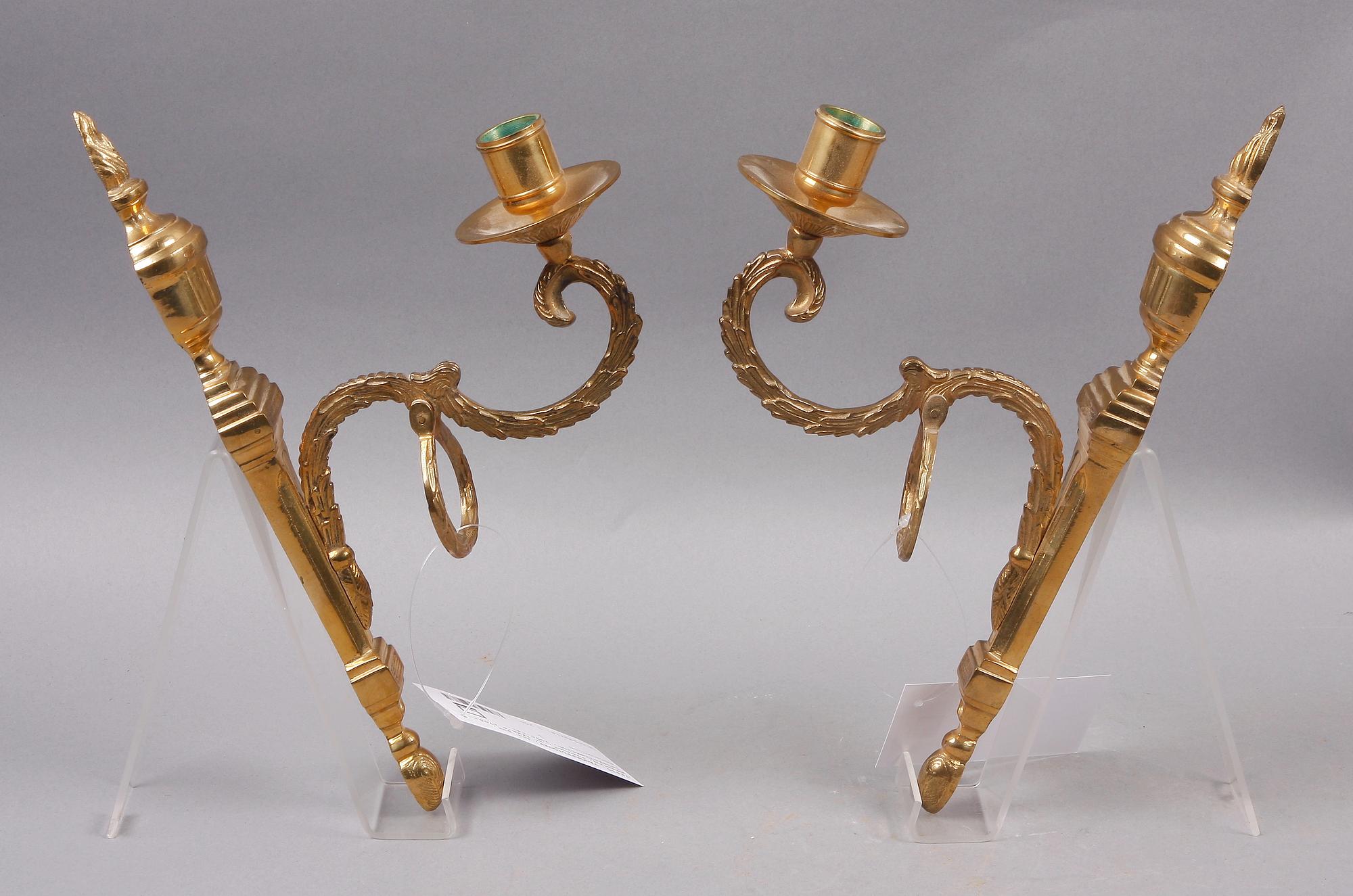 VÄGGAPPLIQUER, ett par, mässing, "Törne", ur IKEA:s 1700-talskollektion, 1990-tal.