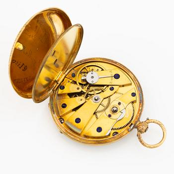 Pocket watch, 18K gold, 47 mm.