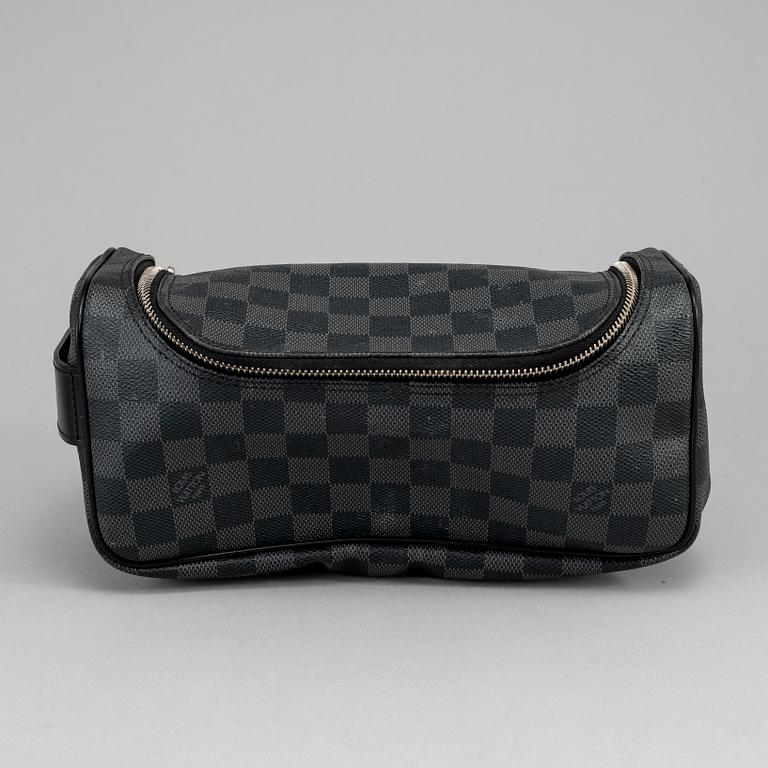 LOUIS VUITTON, a Damier Graphite beauty bag, 2010.