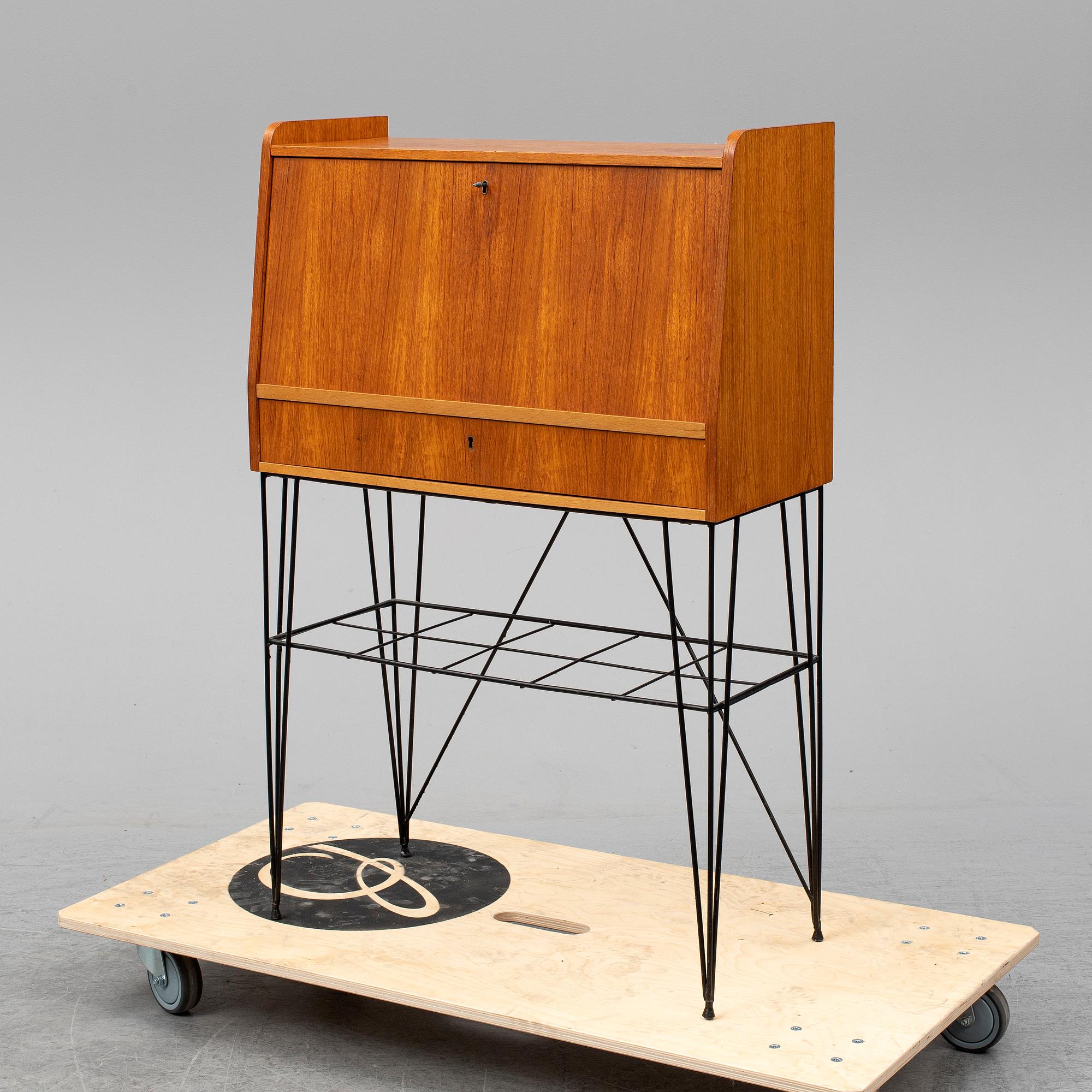 A Swedish 20th century secretaire "Bang" veneered with teak designed for IKEA.