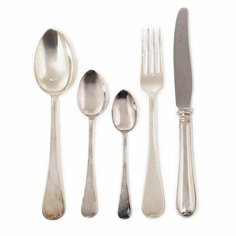 A 60-piece silver cutlery service, model Swedish, GAB, Eskilstuna, 1974-84.