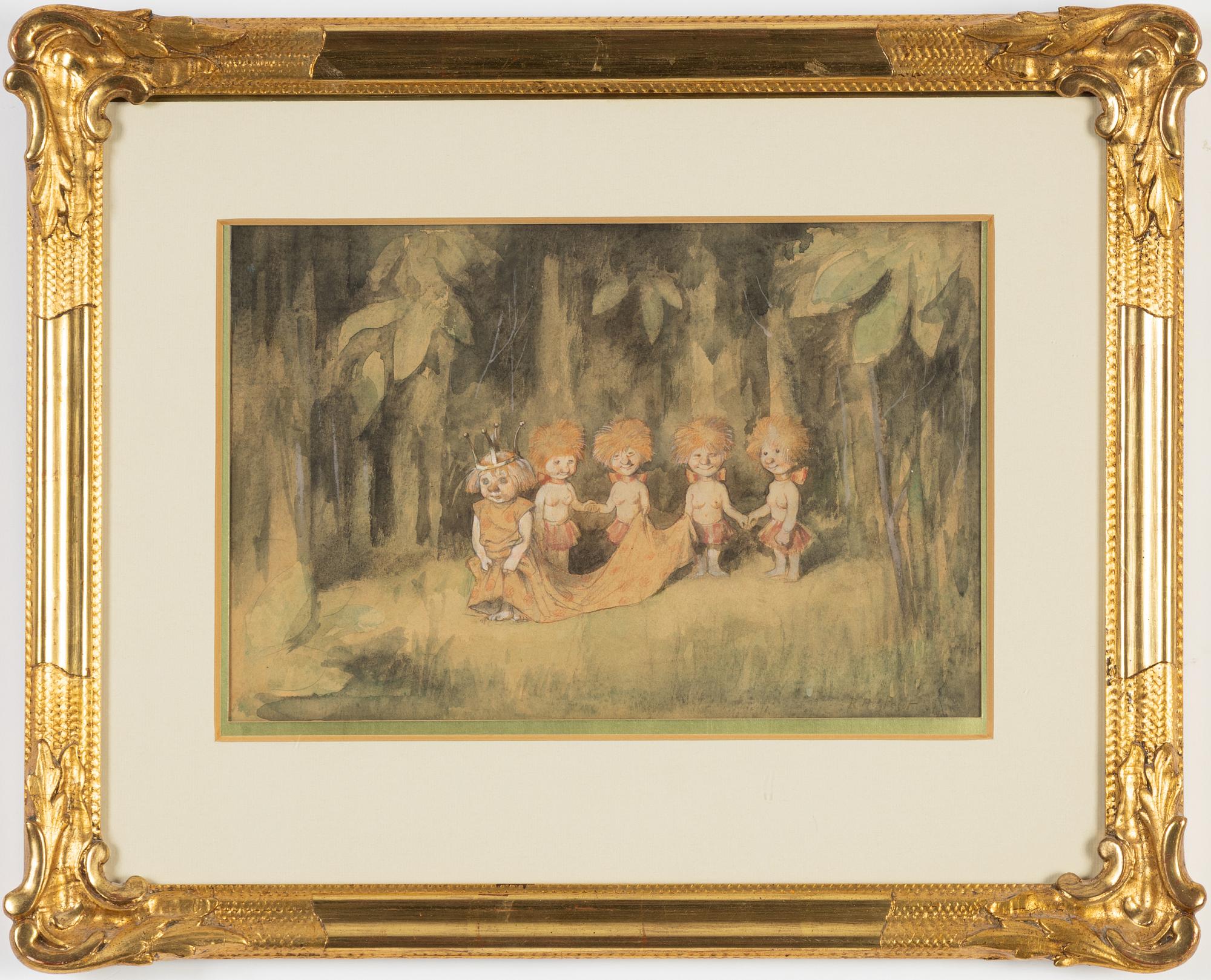 Robert Högfeldt, watercolour, signed.