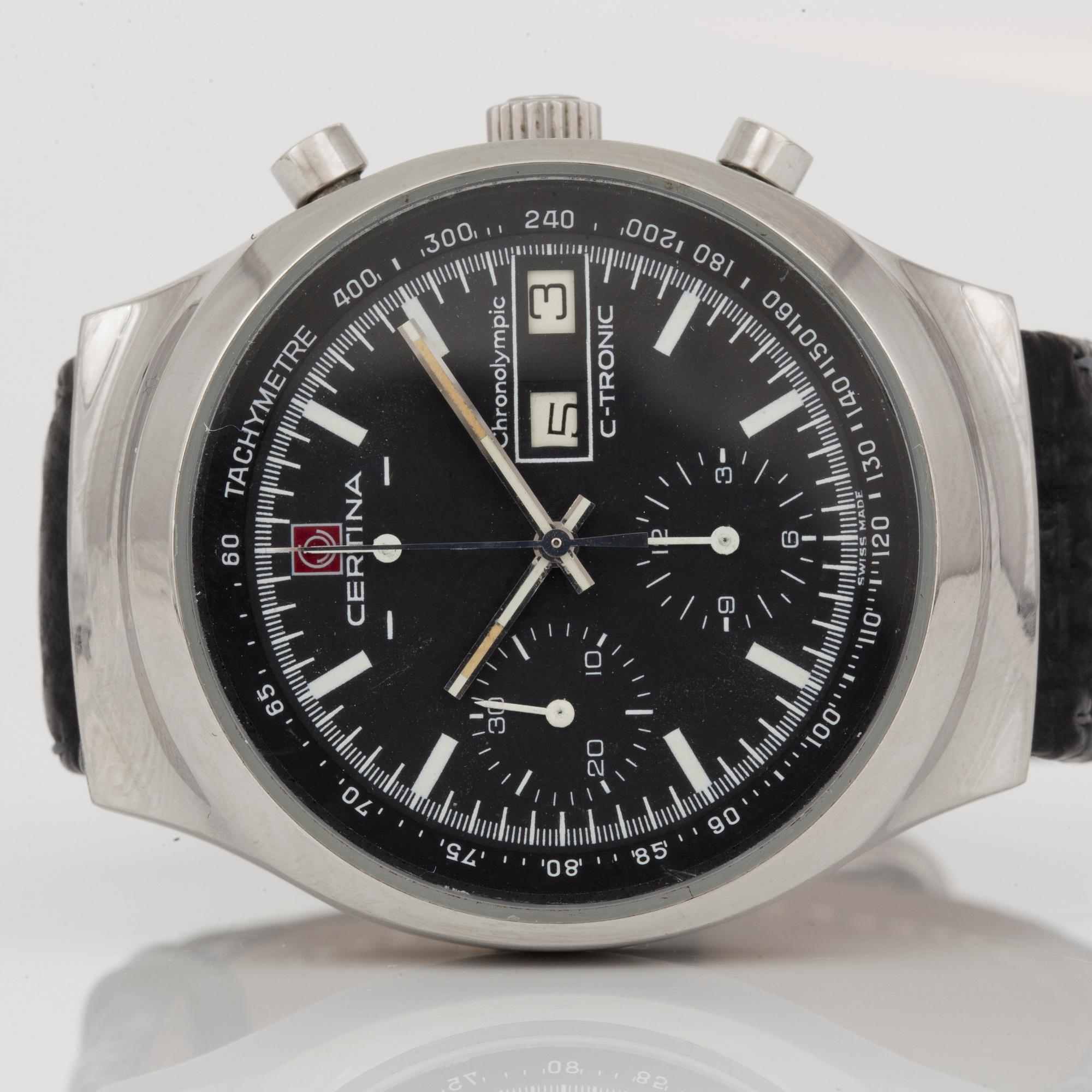 CERTINA, Chronolympic, C-Tronic, chronograph, wristwatch, 38 mm,