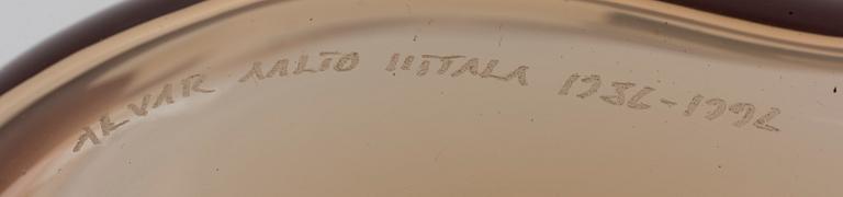 ALVAR AALTO, VAS, glas, "Savoy" 3030, "Jubileumsvas 1996", Iittala, signerad Alvar Aalto 1936-1996.