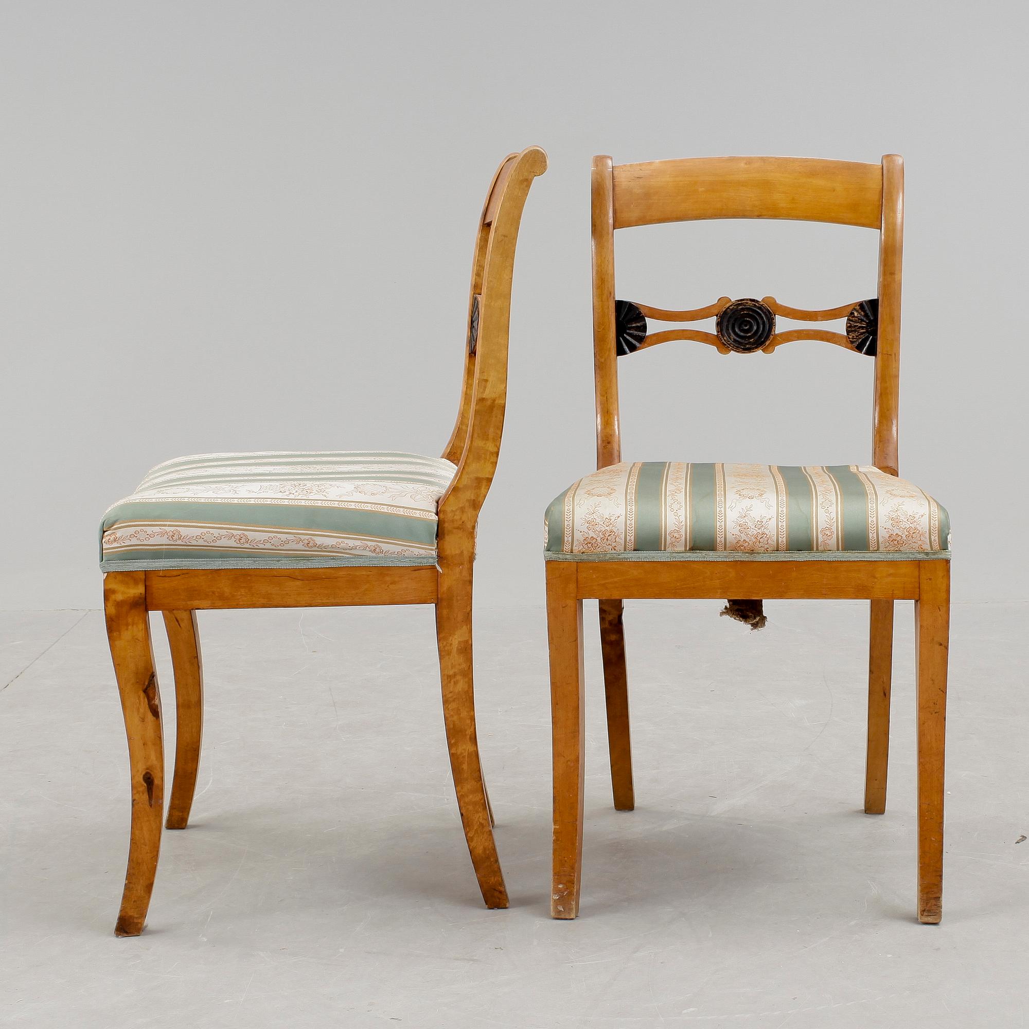 STOLAR, ett par, senempire, 1800-tal.