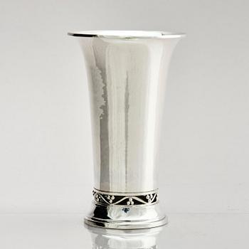 Georg Jensen, a sterling silver vase, design Harald Nielsen, model no 469A, Copenhagen, Denmark 1933-1944.
