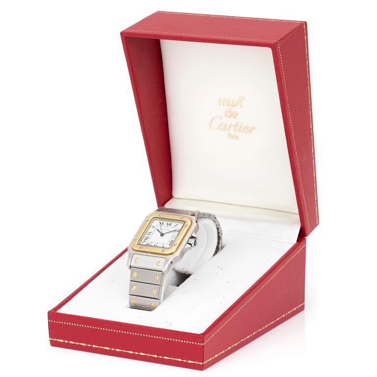 CARTIER, Santos, wristwatch, 29 x 28 (41) mm,