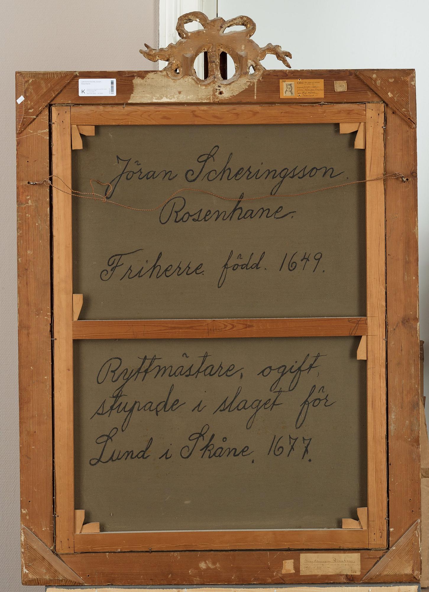 Juriaen (Jürgen) Ovens, "Cavalry Captain Göran Rosenhane" (1649–1677).