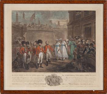 HENRY SINGLETON, after, 2 handcolored engravings by Laminet, early 19th century.